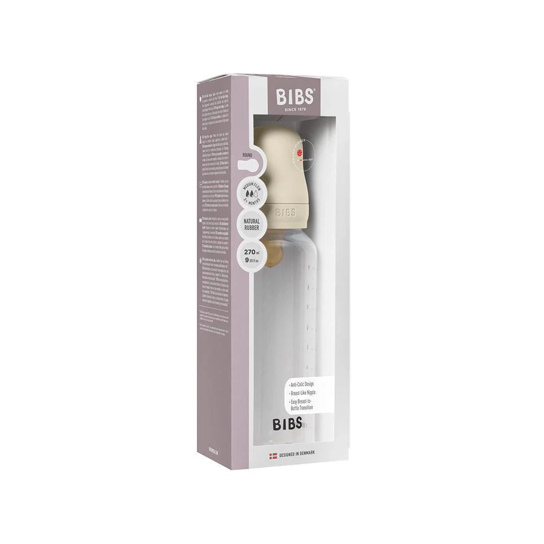 BIBS Baby Bottle Latex 1 Pack - Ivory - Image 5