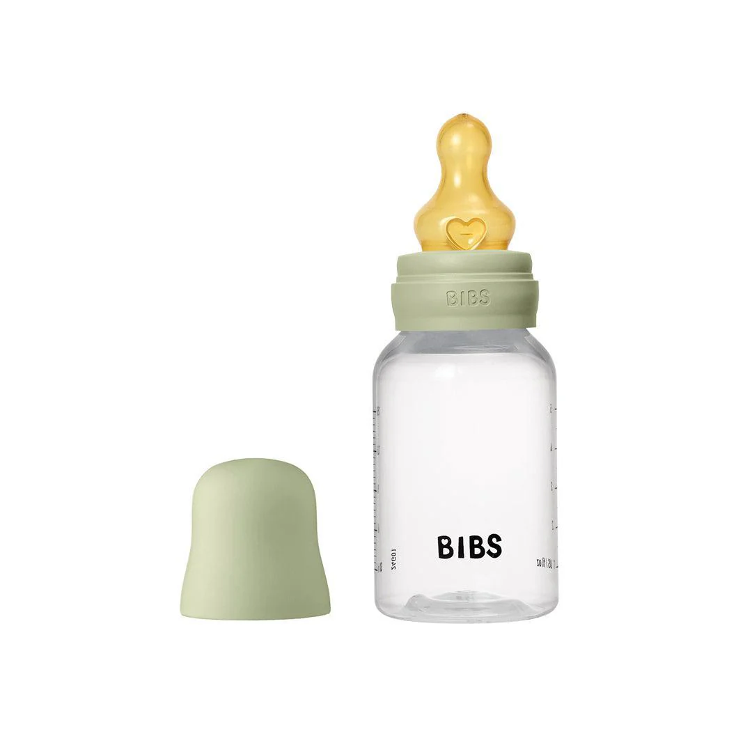 BIBS Baby Bottle Latex 1 Pack - Sage - Image 3