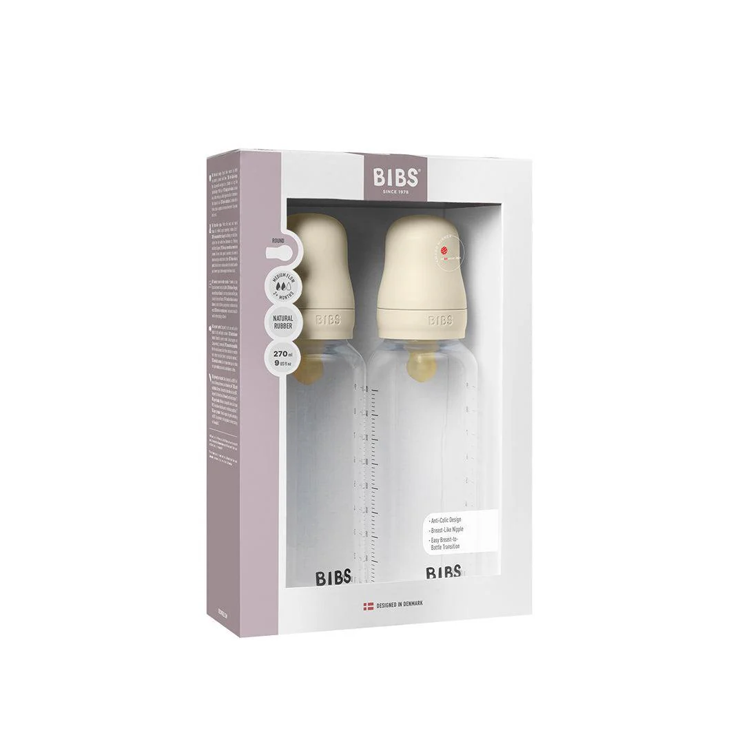 BIBS Baby Bottle Latex 2 Pack - Clear - Image 3