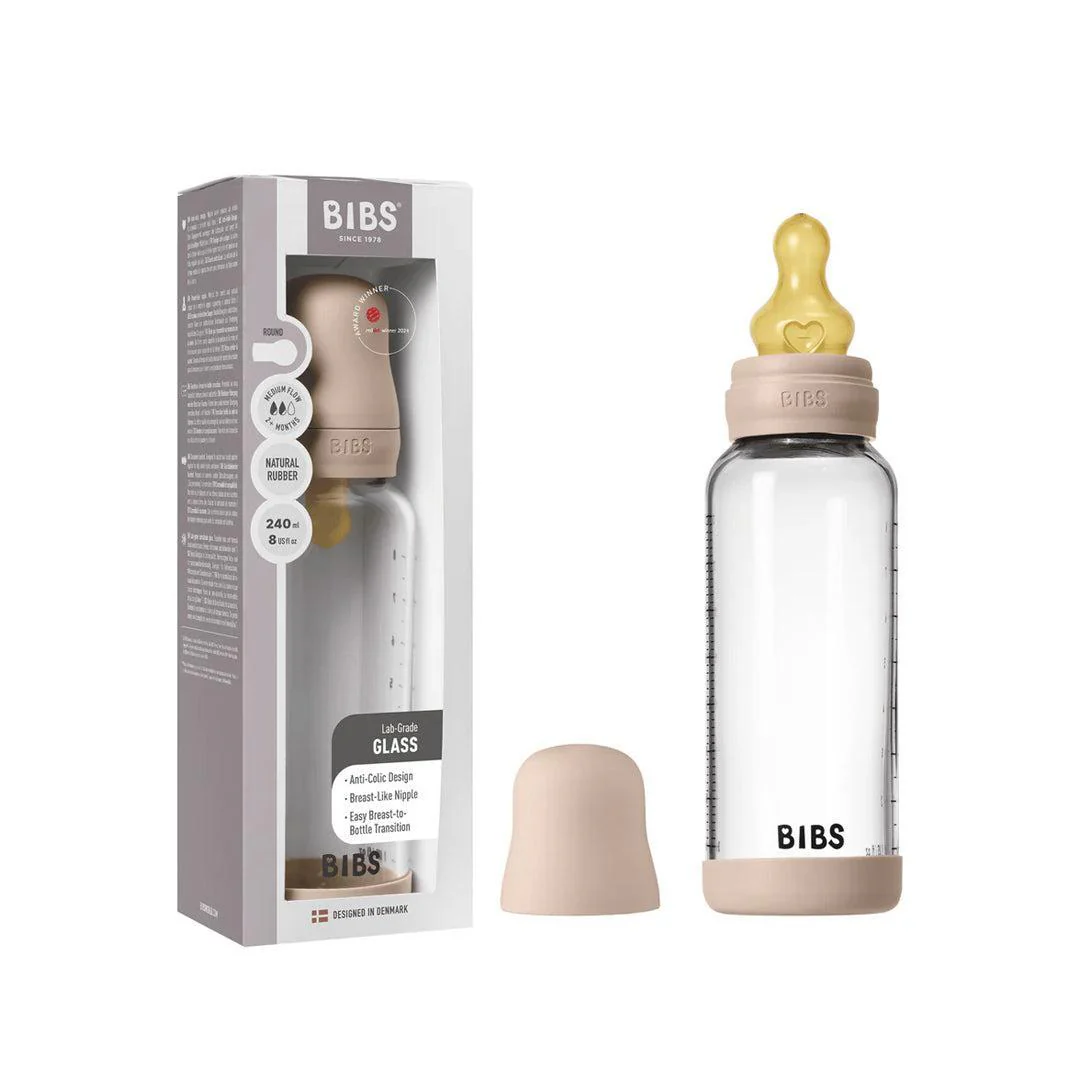 BIBS Baby Glass Bottle Complete Set - Blush - Image 7