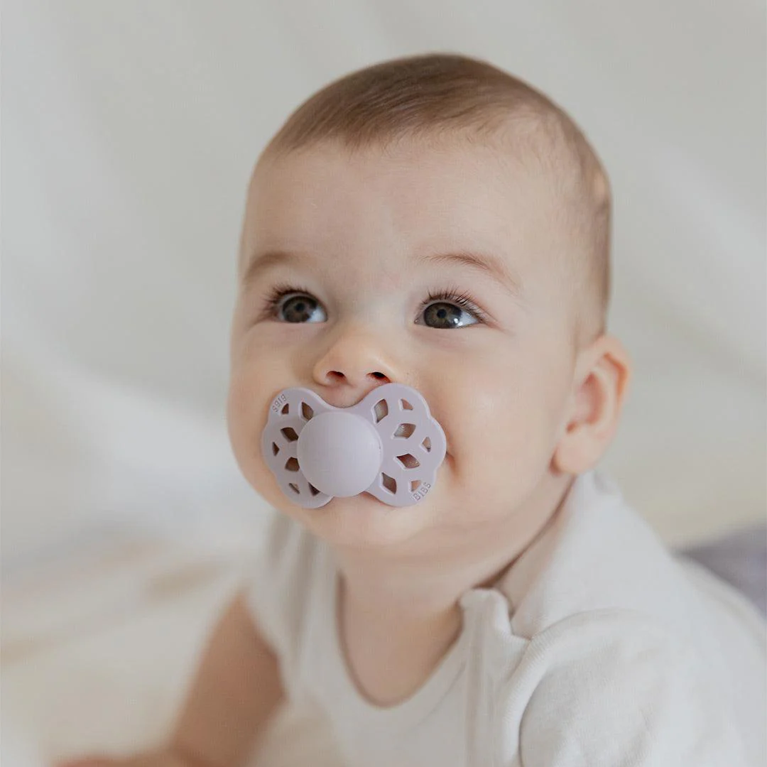 BIBS Infinity Symmetric Pacifier - Blush - Silicone - Image 2