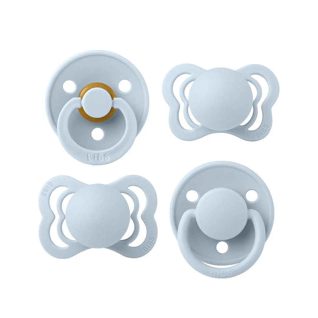BIBS Try-It Mixed Pacifier Collection - Baby Blue - 4 Pack - Image 3