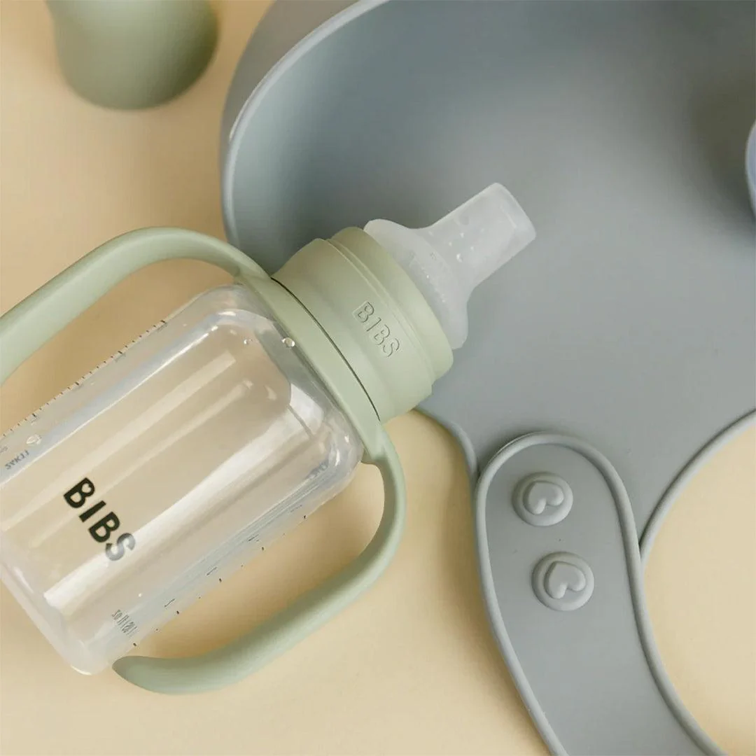 BIBS World Baby Sippy Bottle Spout Silicone 1 Pack 150ml - Sage - Image 2