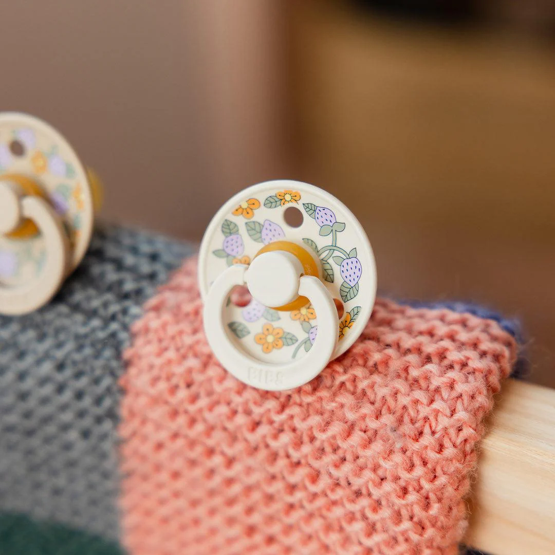 BIBS X LIBERTY Colour Latex Pacifier - 2 Pack - Ivory Mix - Strawberries and Cream - Image 3
