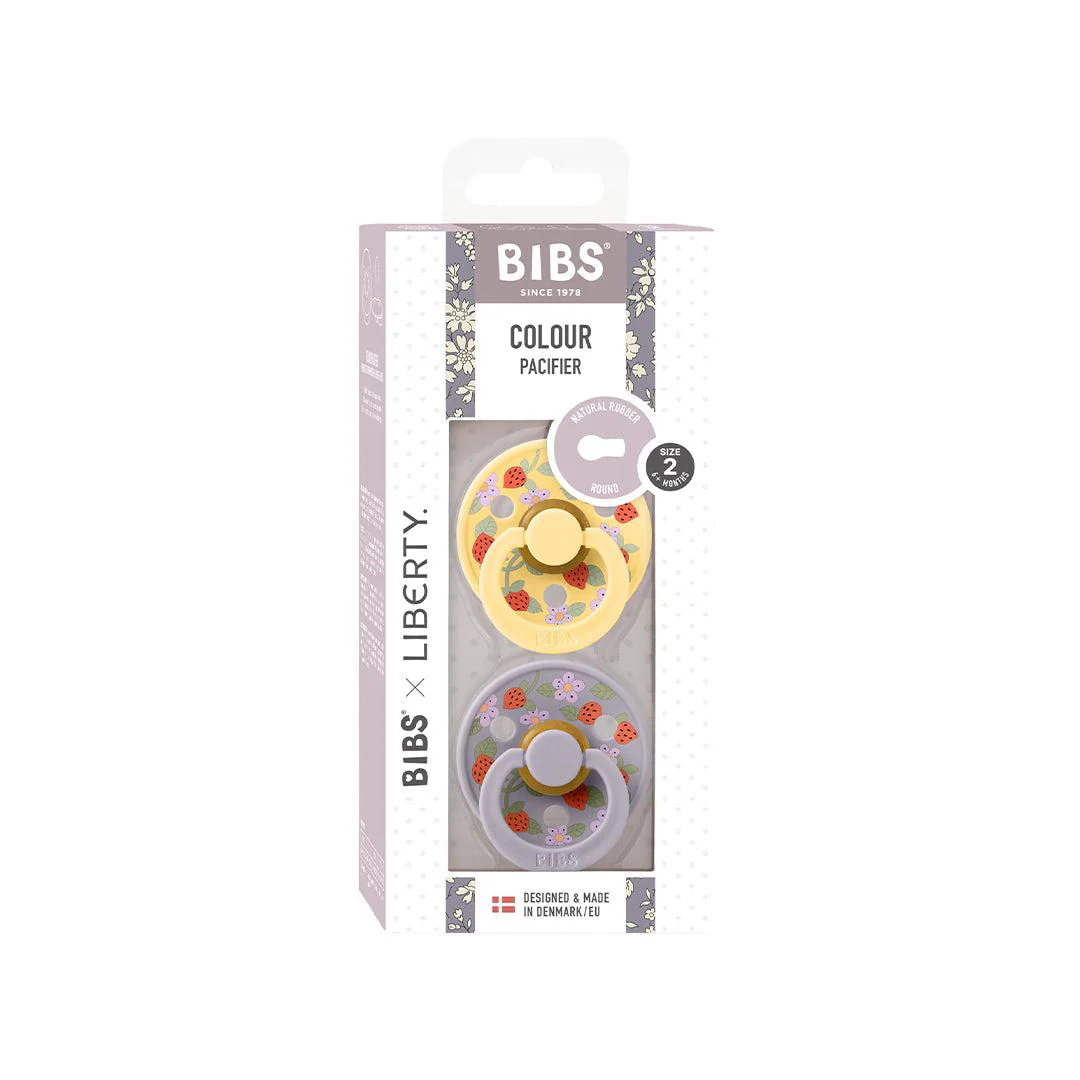 BIBS X LIBERTY Colour Latex Pacifier - 2 Pack - Pale Butter Mix - Strawberries and Cream - Image 8