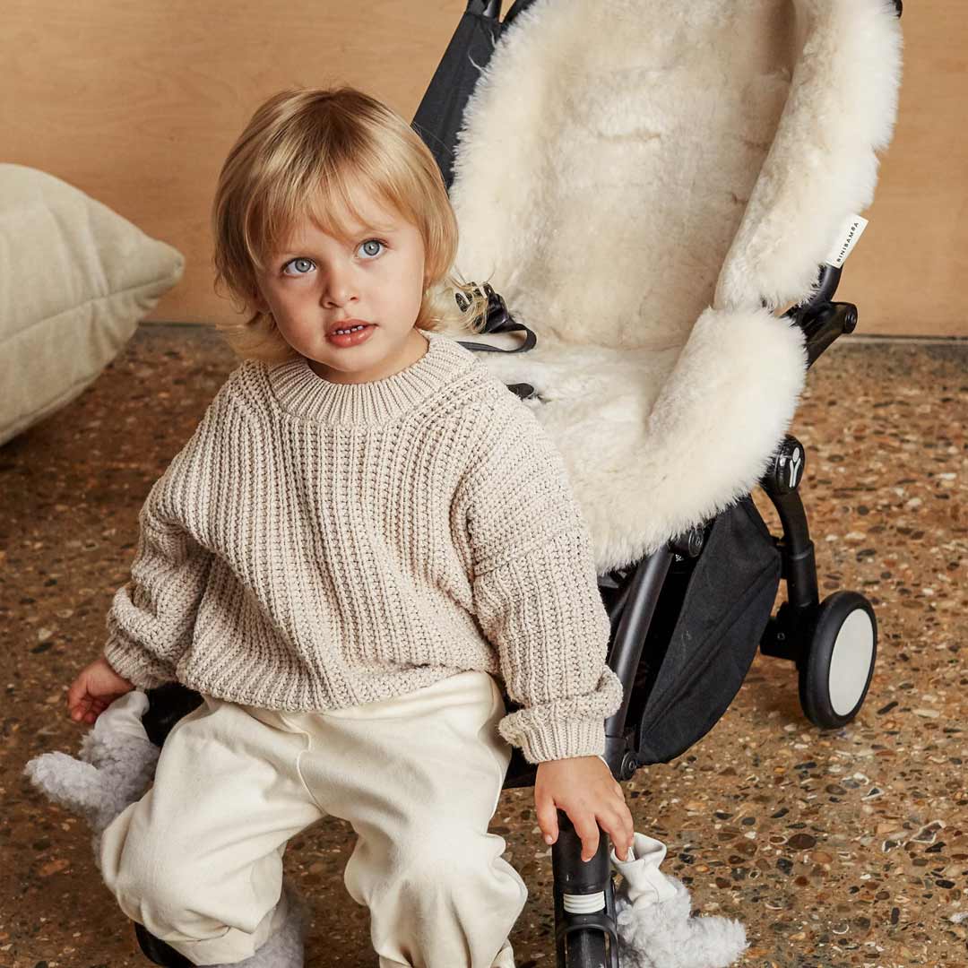 BINIBAMBA Merino Sheepskin Snuggler - Milk - Image 4