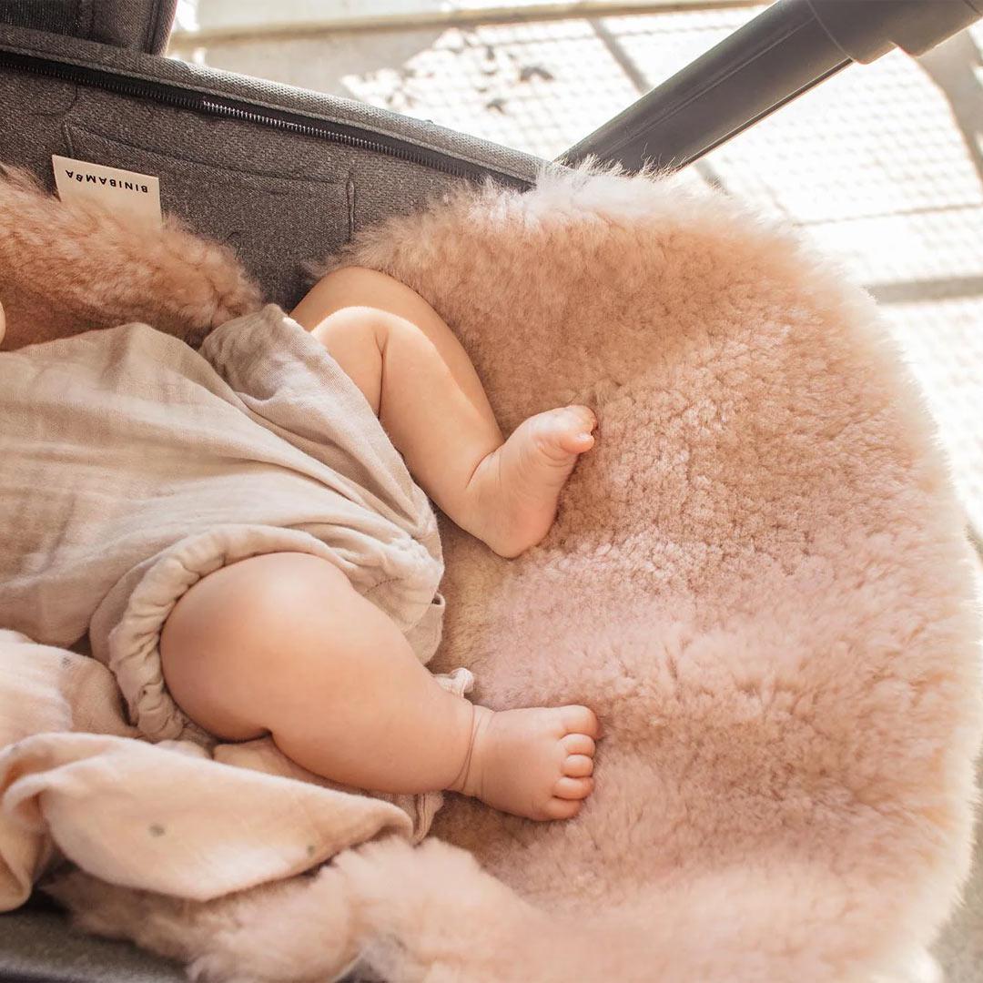 BINIBAMBA Merino Sheepskin Snuggler - Rose - Image 6