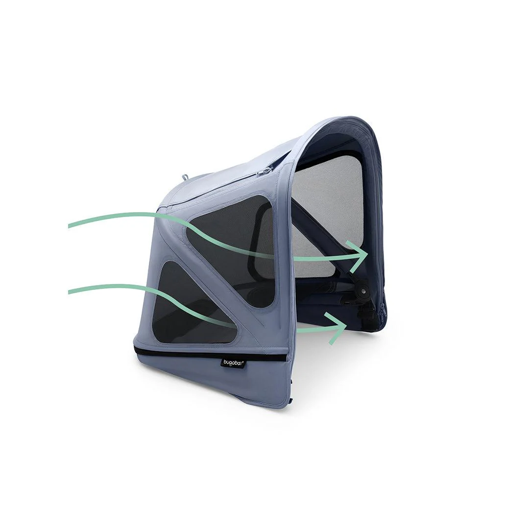 Bugaboo Donkey Breezy Sun Canopy - Seaside Blue - Image 4
