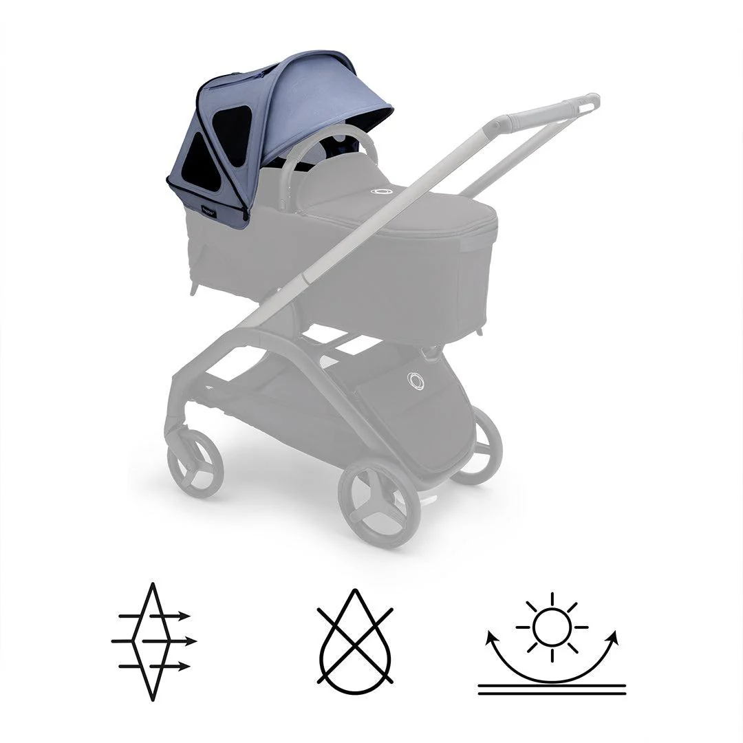 Bugaboo Dragonfly Breezy Sun Canopy - Seaside Blue - Image 3