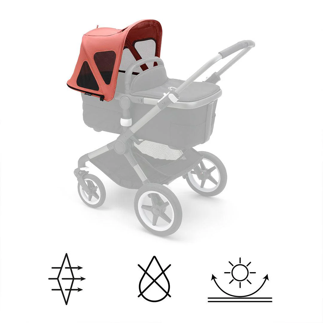 Bugaboo Fox/Fox Cub Breezy Sun Canopy V2 - Sunrise Red - Image 3