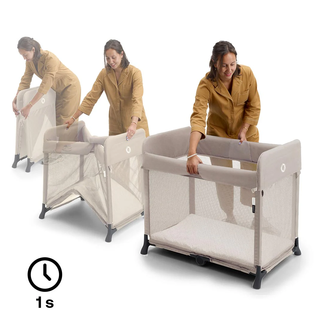 Bugaboo Stardust Travel Cot - Desert Taupe - Image 4