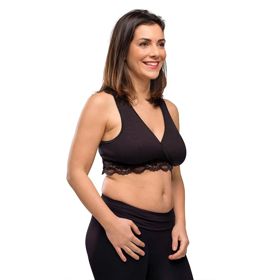 Carriwell Crossover Sleeping + Nursing Bra - Black - Image 3