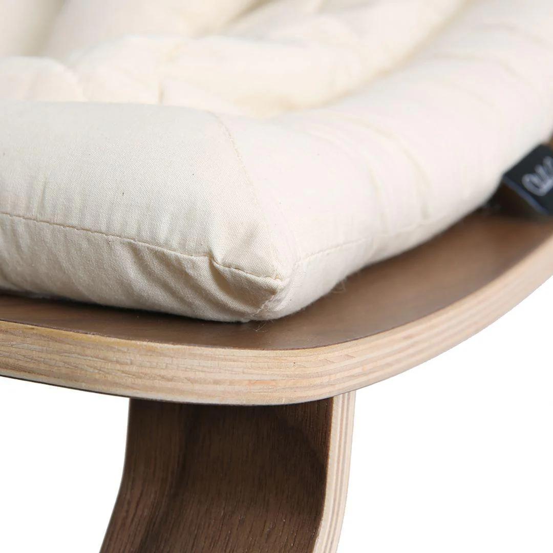 Charlie Crane Walnut  LEVO Baby Rocker - Organic White - Image 3