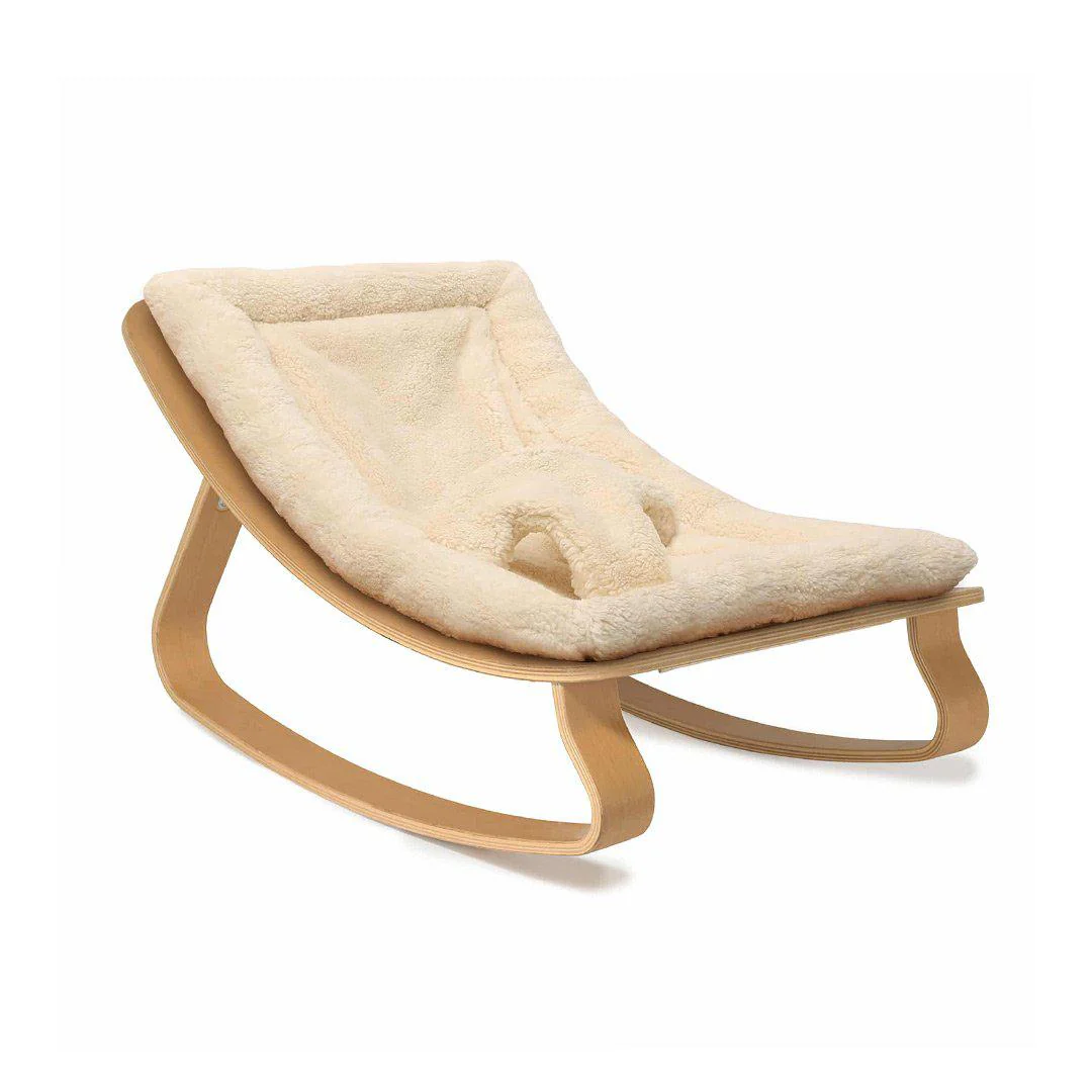 Charlie Crane LEVO Baby Rocker Cushion - Fur Milk - Image 4