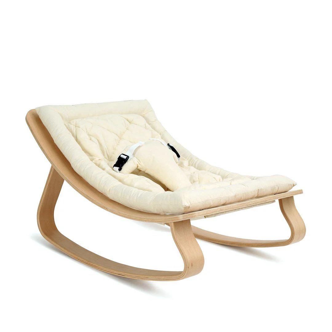 Charlie Crane LEVO Baby Rocker Cushion - Organic Cream - Image 3