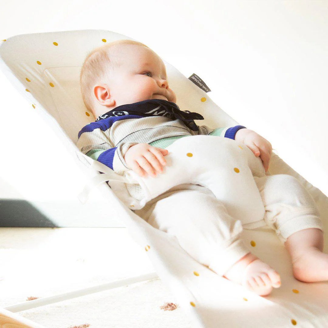 Childhome Evolux Bouncer Cover - Gold Dots - Image 4