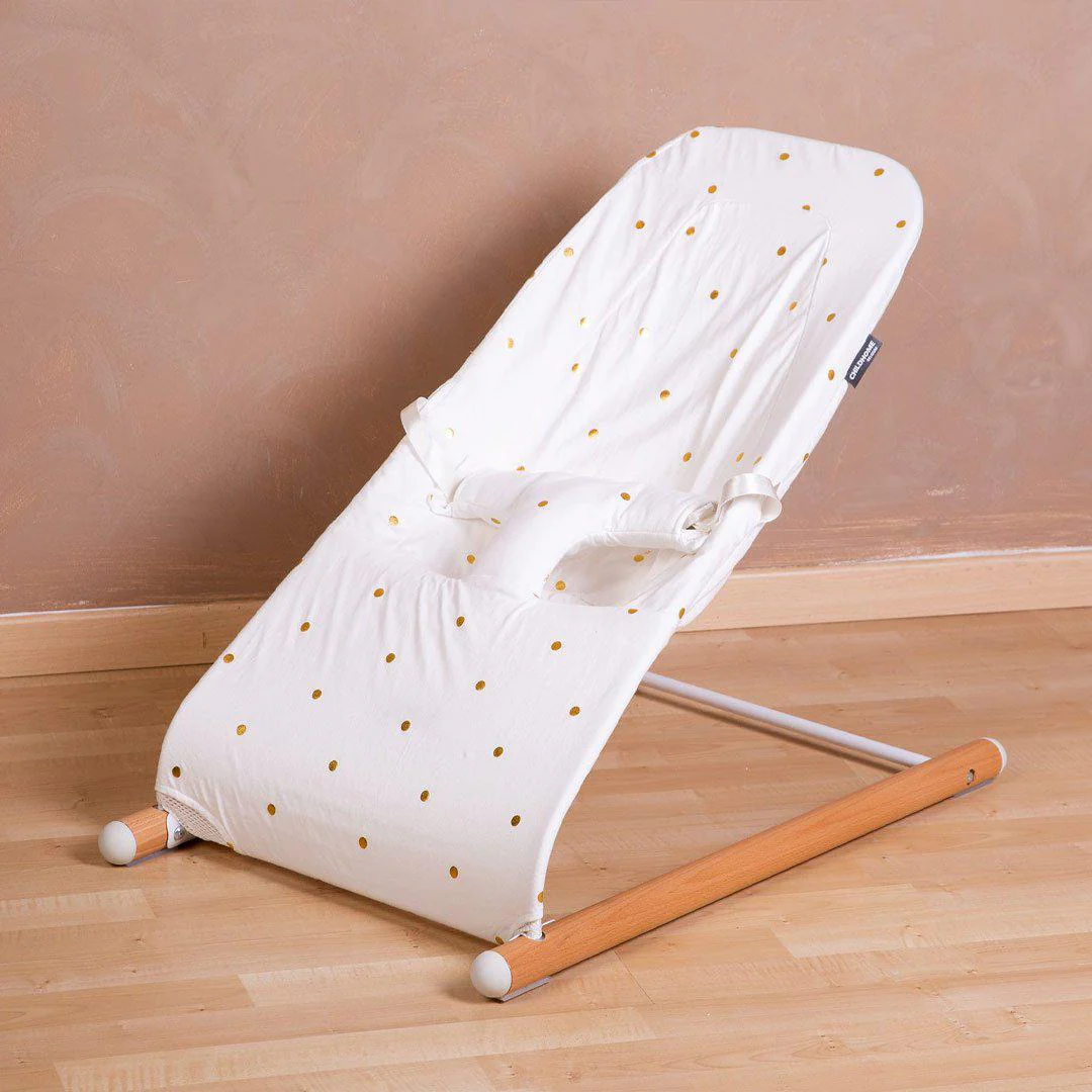Childhome Evolux Bouncer Cover - Gold Dots - Image 6