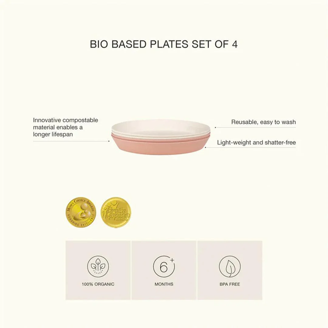 Citron ECO set of 4 Plates - Pink / Cream - Image 3