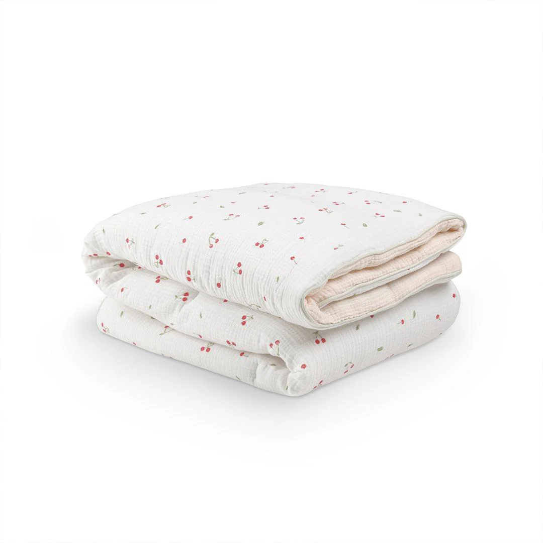 CuddleCo 4pc Cot Bed Bedding Set - Ditsy Cherry - Image 6