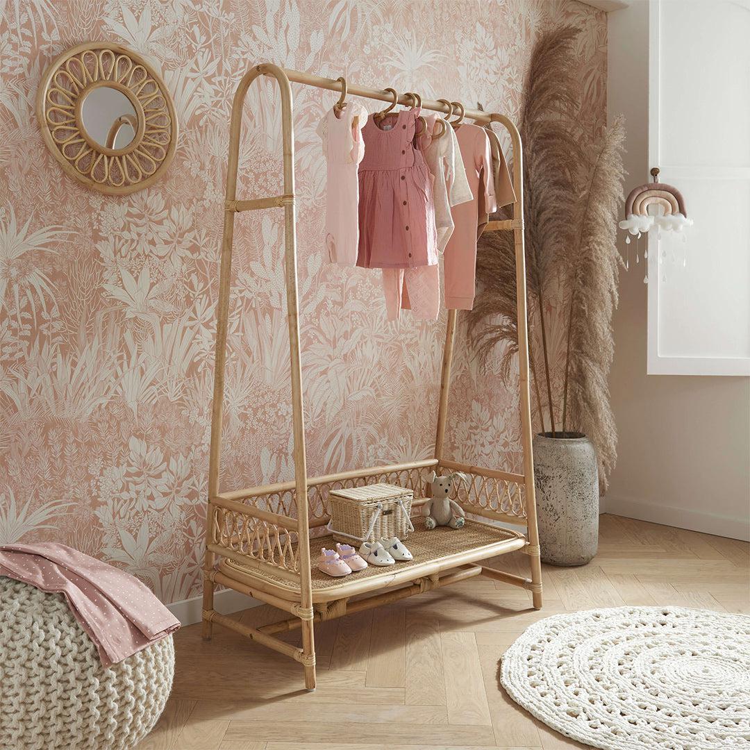 CuddleCo Aria Clothes Rail - Rattan - Image 2