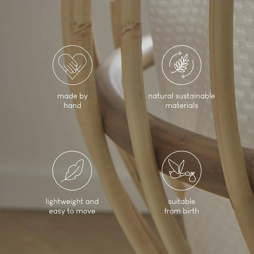 CuddleCo Aria Crib - Rattan - Image 6
