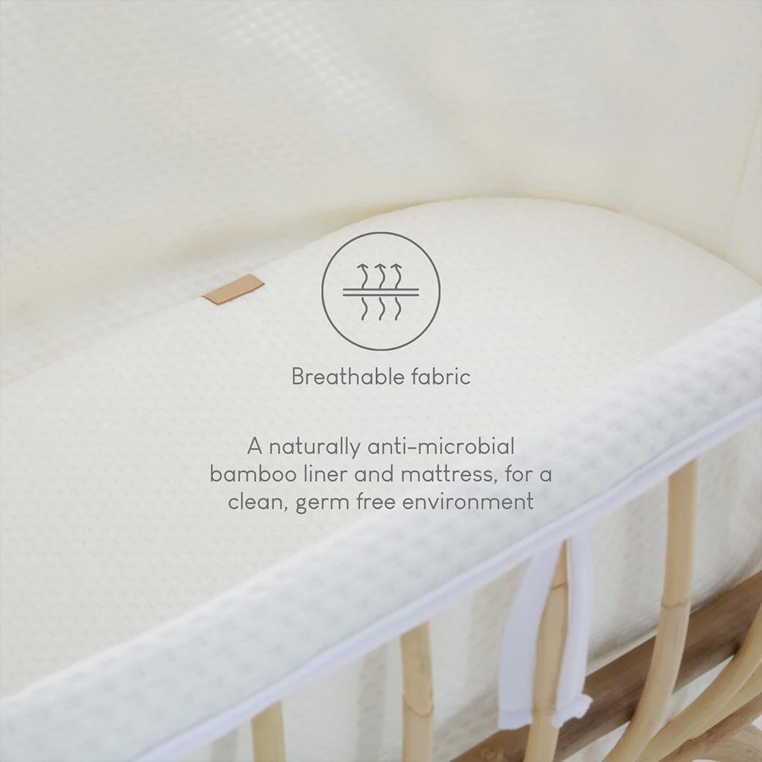 CuddleCo Aria Crib - Rattan - Image 7