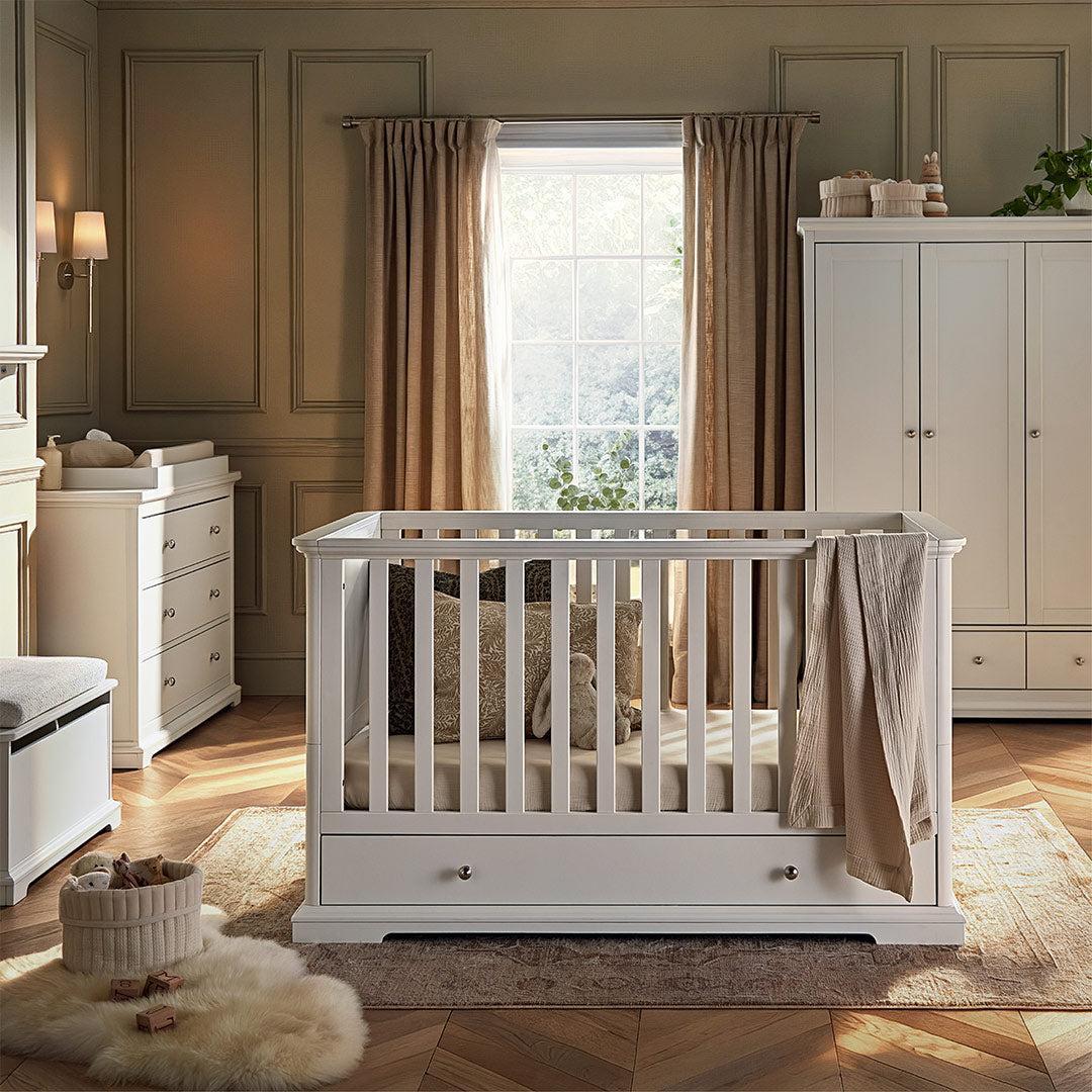 CuddleCo Beaumont 3pc Set - Low Cot Bed - White - Image 5