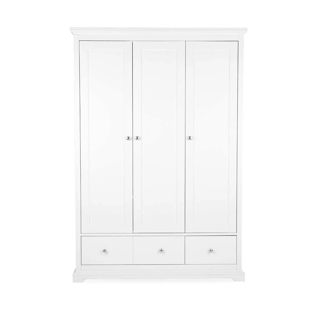 CuddleCo Beaumont Triple Wardrobe - White