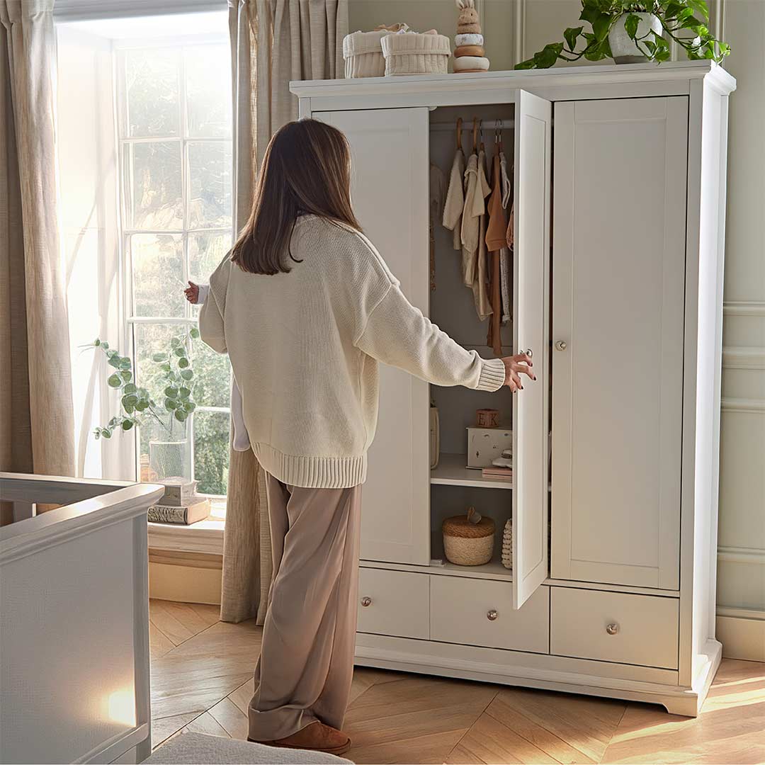 CuddleCo Beaumont Triple Wardrobe - White - Image 2