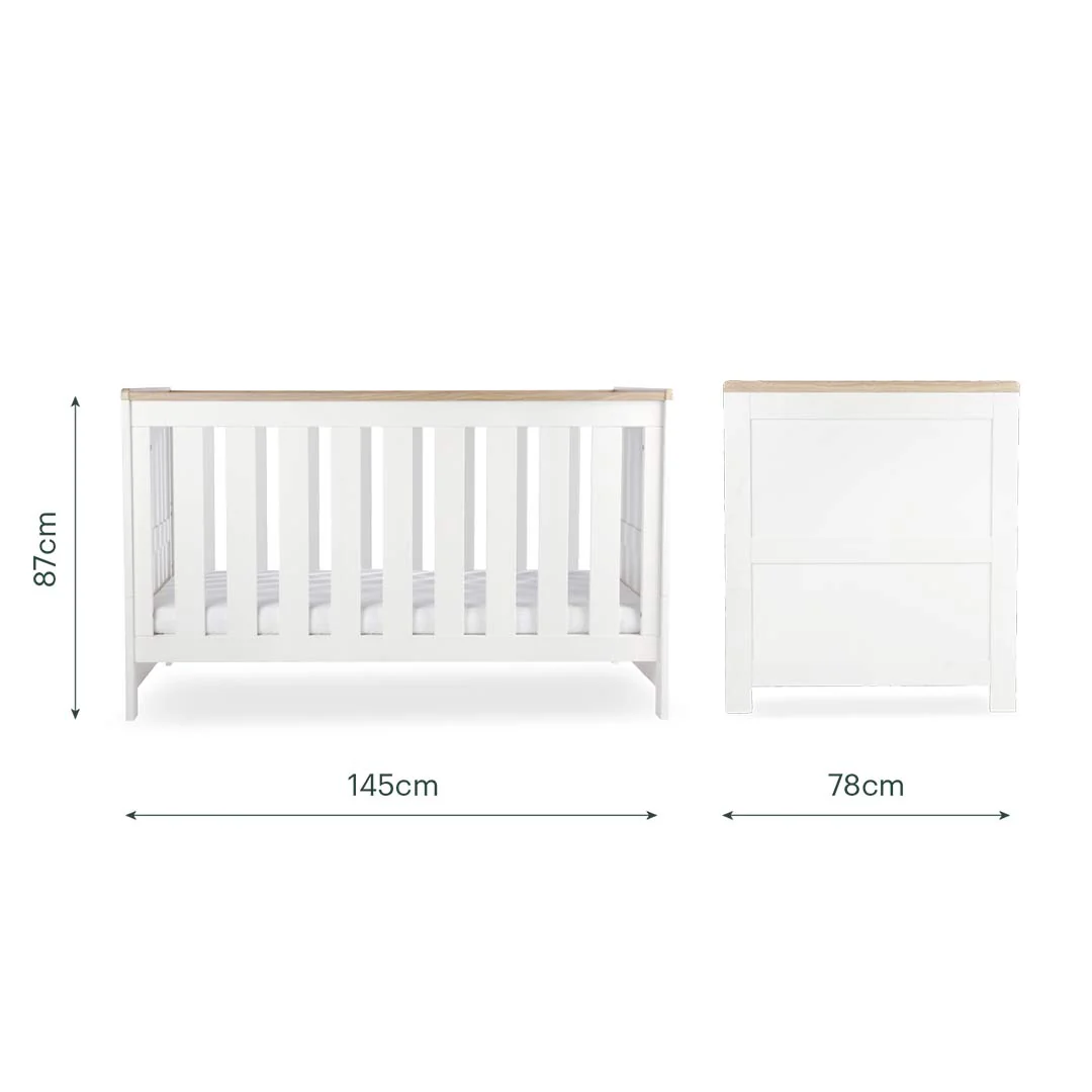 CuddleCo Burford 3pc Set - White/Oak - Image 8
