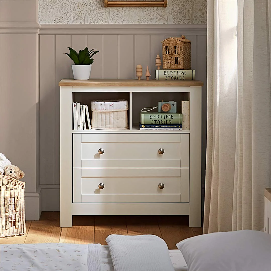 CuddleCo Burford Dresser Changer - White/Oak - Image 4