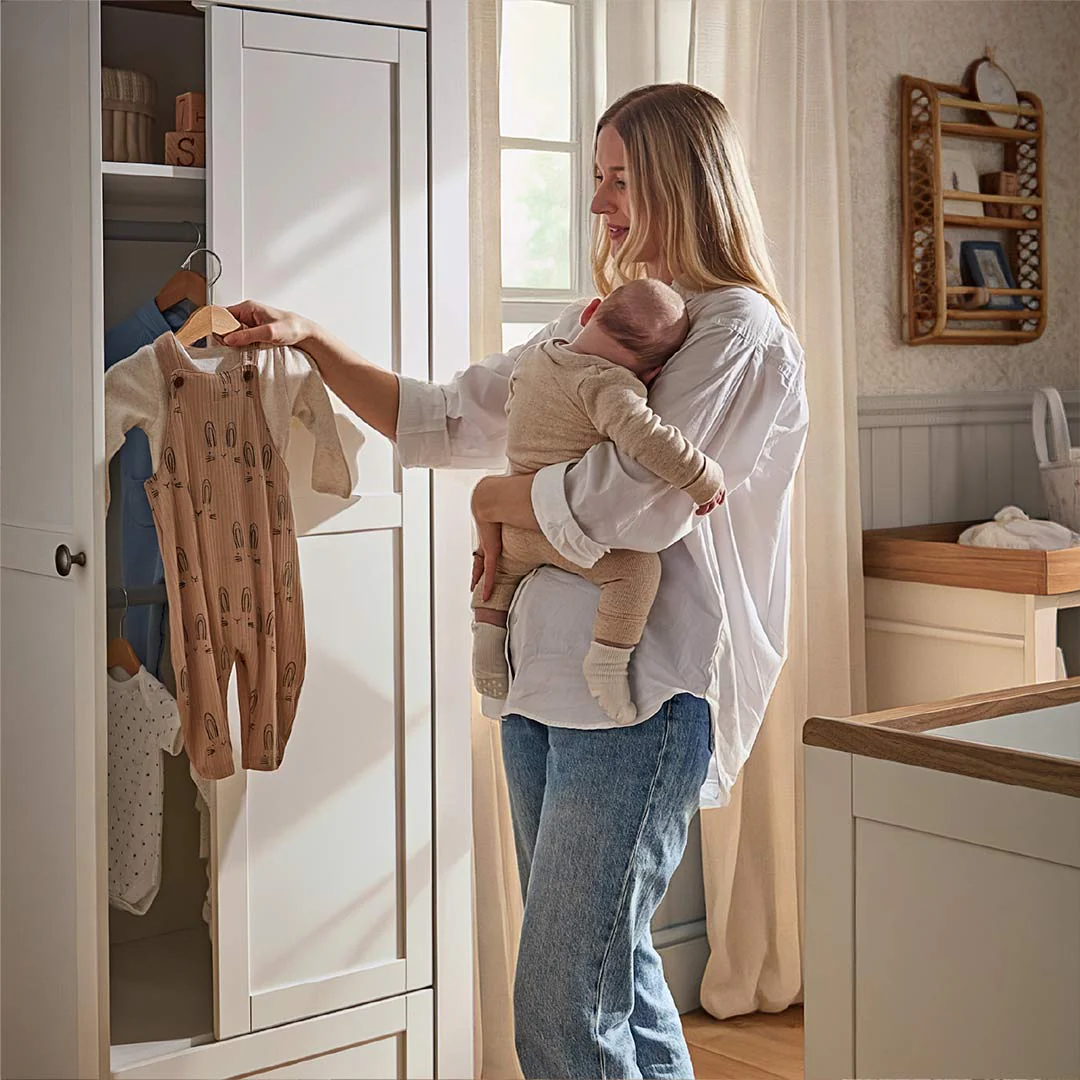 CuddleCo Burford Wardrobe - White/Oak - Image 4