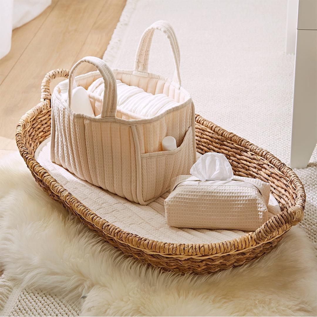 CuddleCo Changing Set - Cashmere Waffle - Image 3