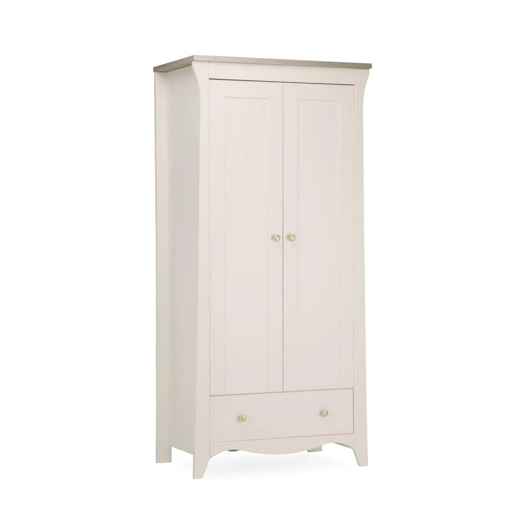 CuddleCo Clara 2-Door Double Wardrobe - Cashmere - Image 6