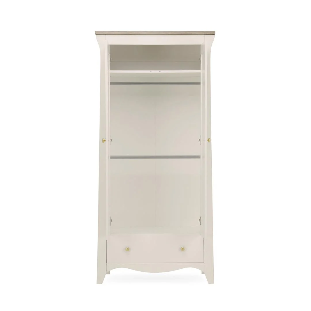 CuddleCo Clara 2-Door Double Wardrobe - Cashmere - Image 7