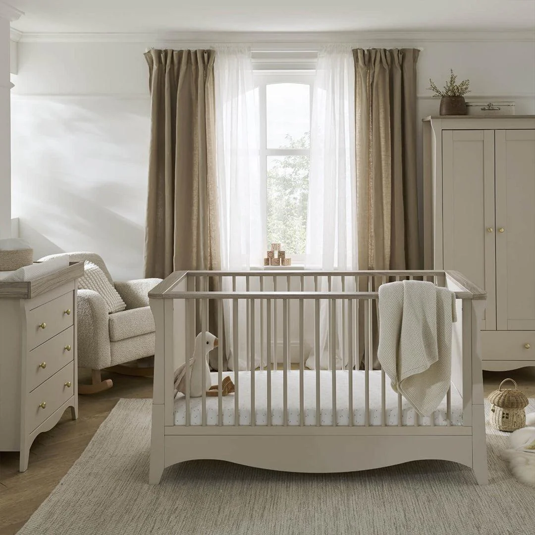 CuddleCo Clara 2 Piece Set 3-Drawer Dresser + Cot Bed  - Cashmere - Image 3