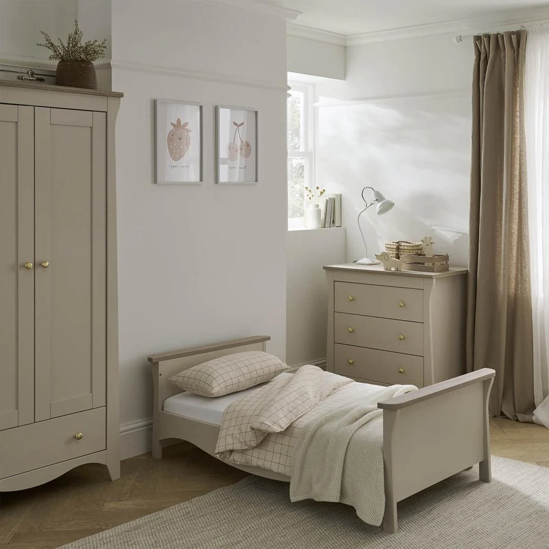 CuddleCo Clara 2 Piece Set 3-Drawer Dresser + Cot Bed  - Cashmere - Image 9