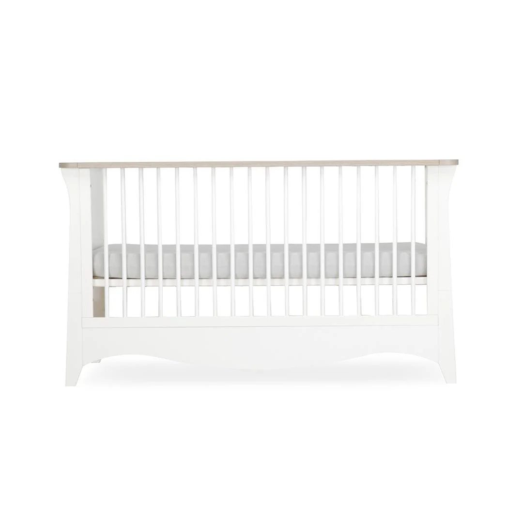 CuddleCo Clara 2 Piece Set 3-Drawer Dresser + Cot Bed  - White/Ash - Image 10