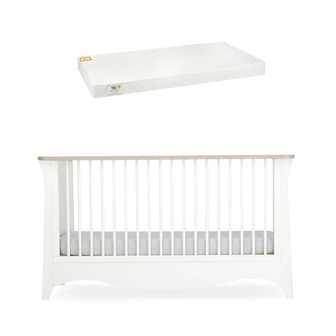 CuddleCo Clara Cot Bed - White/Ash - Image 11