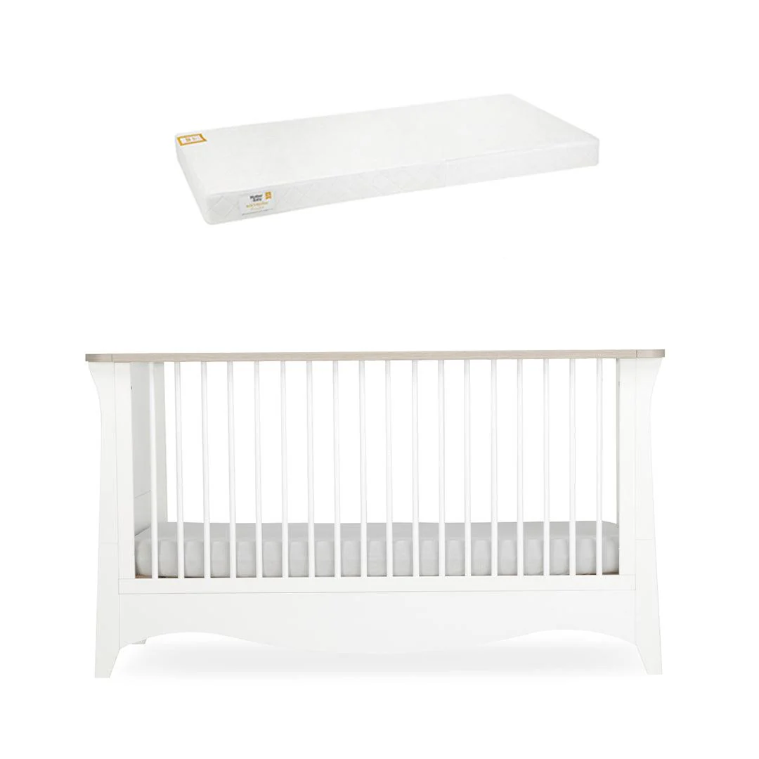 CuddleCo Clara Cot Bed - White/Ash - Image 12