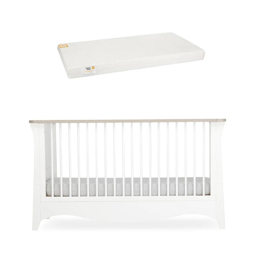 CuddleCo Clara Cot Bed - White/Ash - Image 14