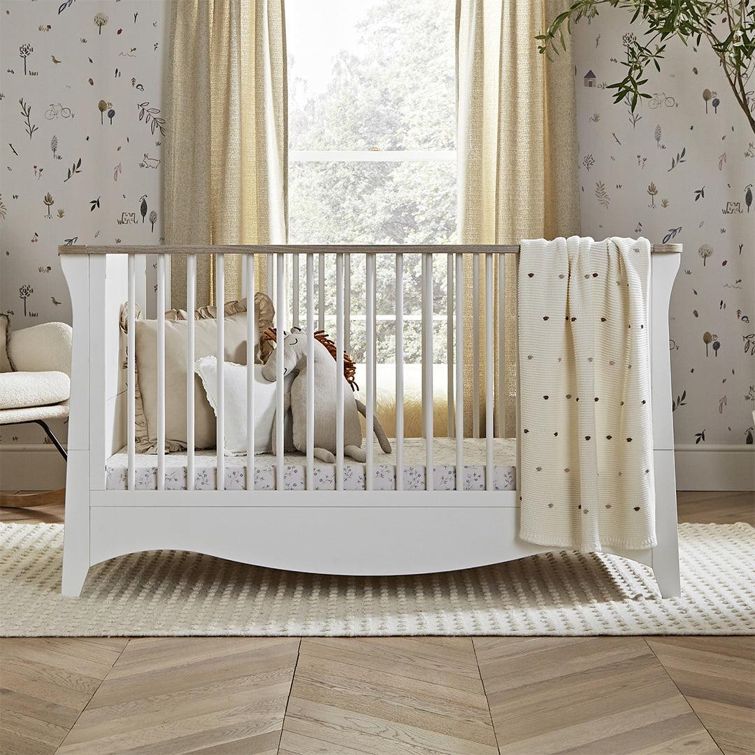 CuddleCo Clara Cot Bed - White/Ash - Image 2