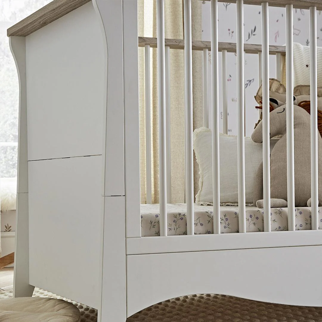 CuddleCo Clara Cot Bed - White/Ash - Image 3