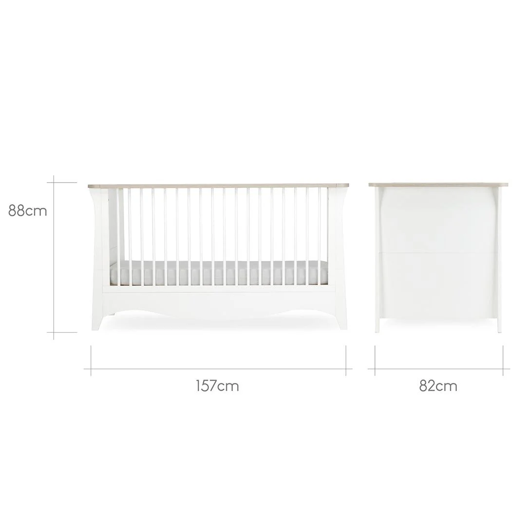 CuddleCo Clara Cot Bed - White/Ash - Image 7