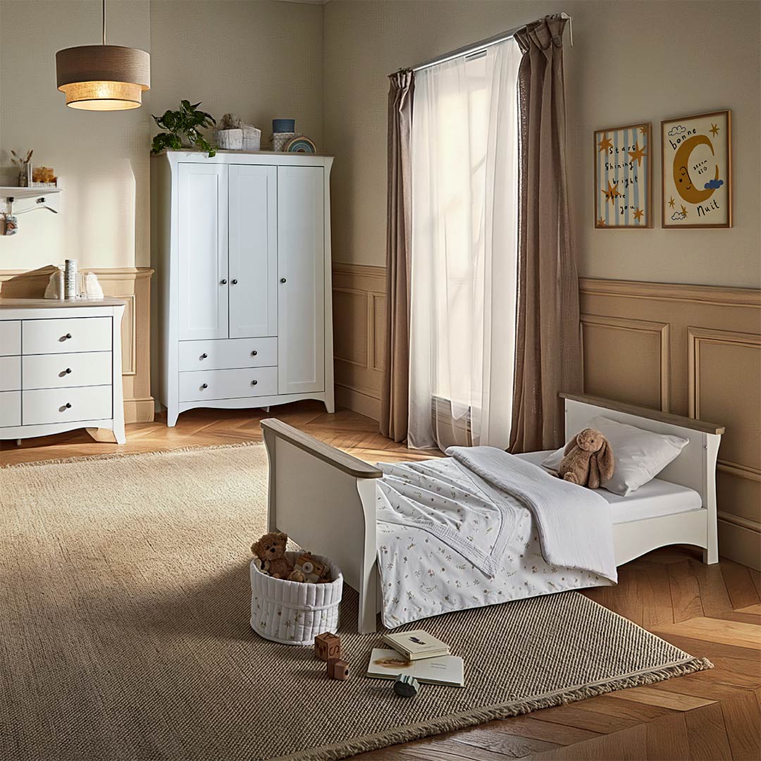 CuddleCo Clara Luxe 2pc Set - White/Ash - Image 3