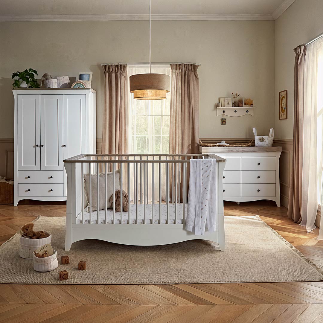 CuddleCo Clara Luxe 3pc Set - White/Ash - Image 2