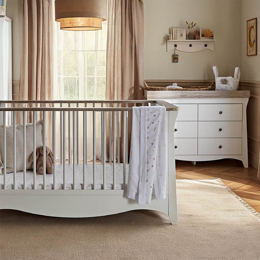 CuddleCo Clara Luxe 2pc Set - White/Ash - Image 2
