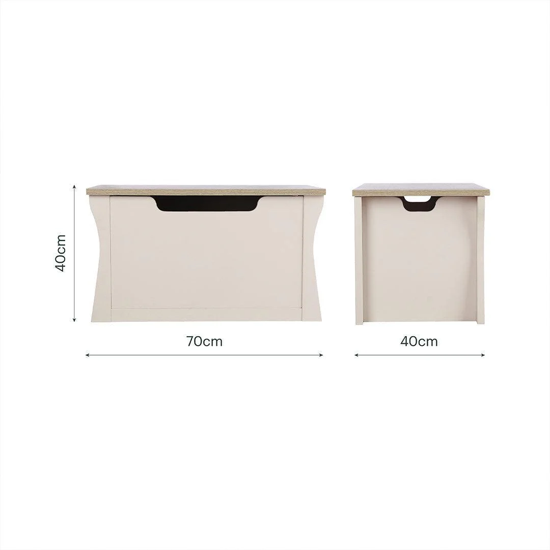 CuddleCo Clara Storage Box - Cashmere/Ash - Image 4