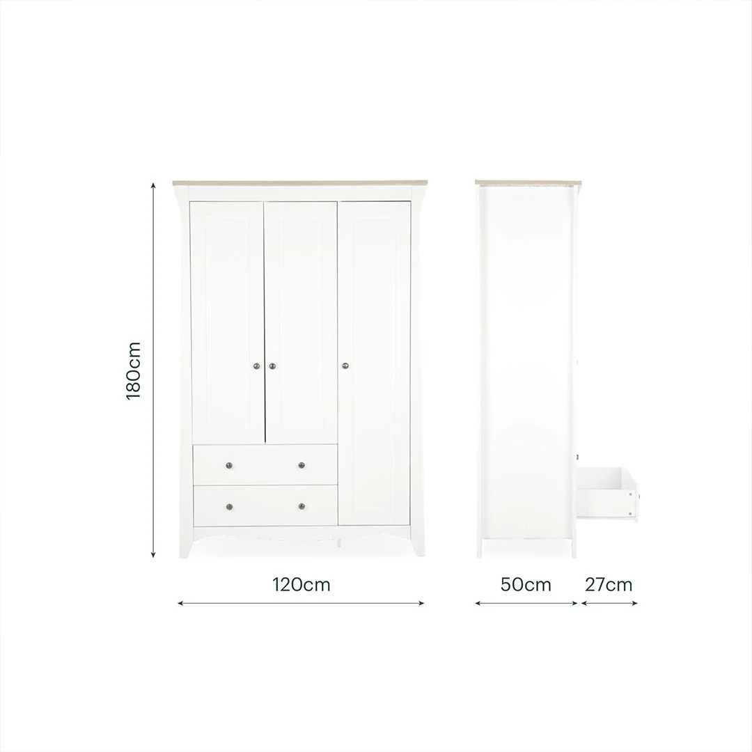 CuddleCo Clara Luxe 3pc Set - White/Ash - Image 9