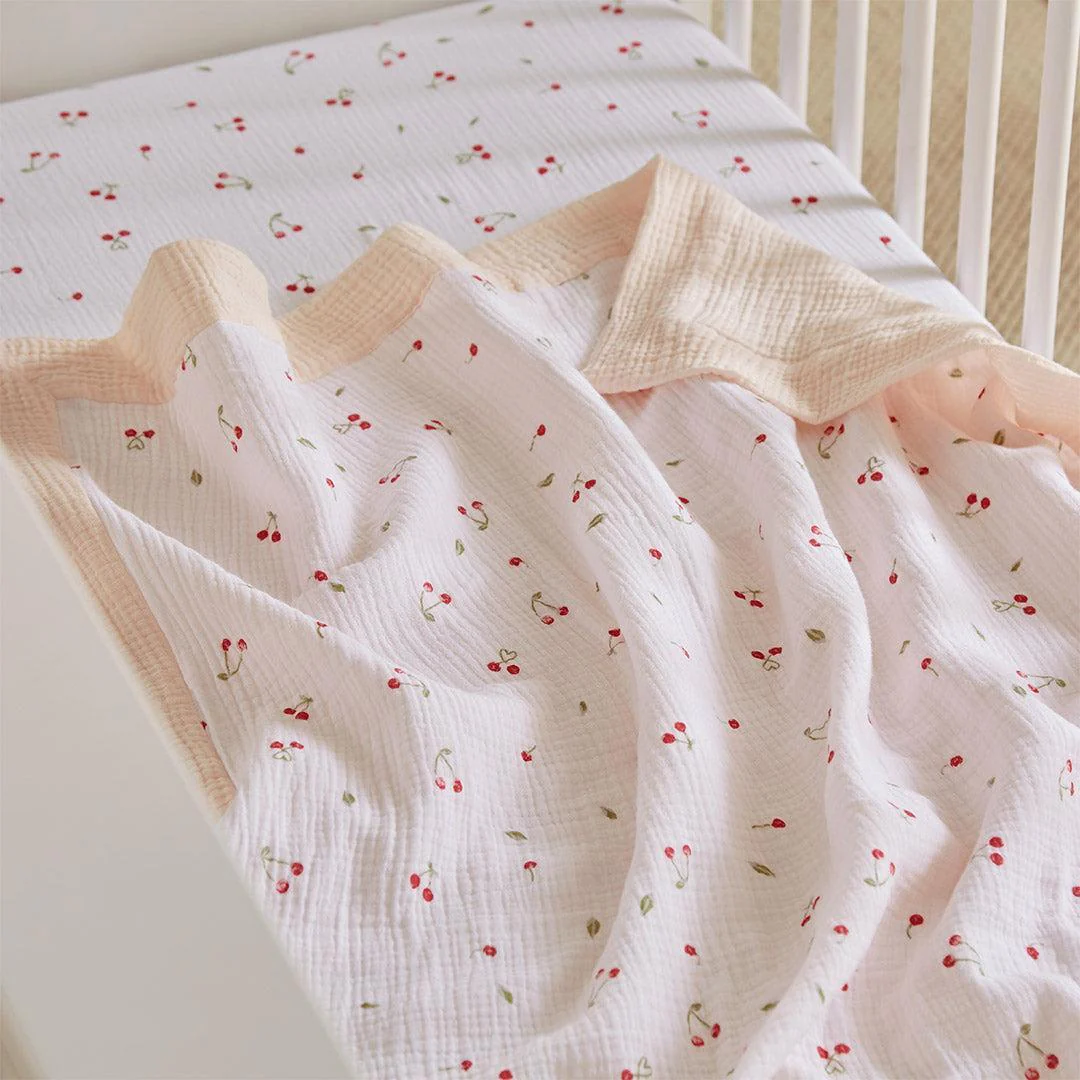 CuddleCo Comforter Blanket - Ditsy Cherry - Image 5